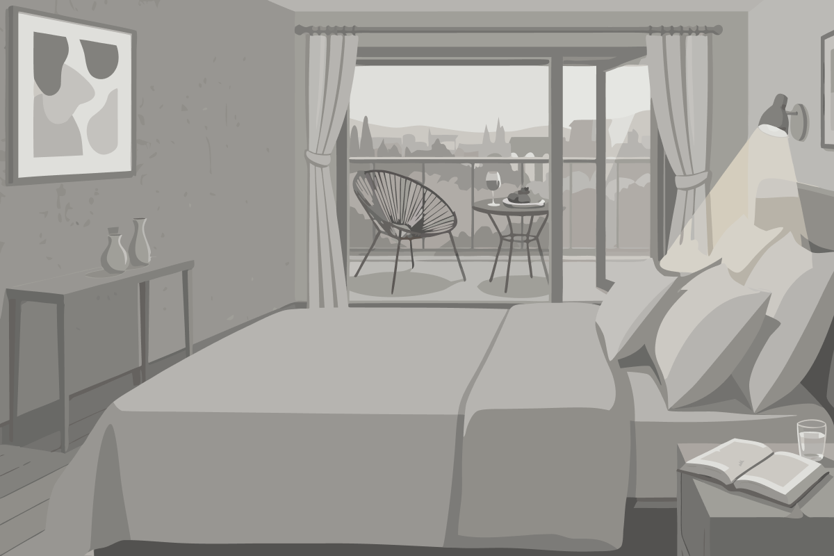 High Floor Double Room with Two Double Beds
